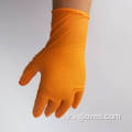 Gants de mélange de nitrile de motif de diamant orange